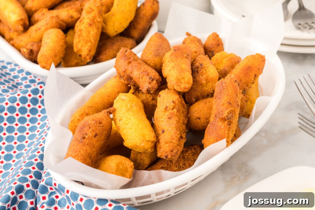 Signature Eastern NC Hush Puppies 6 A charming basket filled with Eastern NC Hush Puppies, perfect for sharing