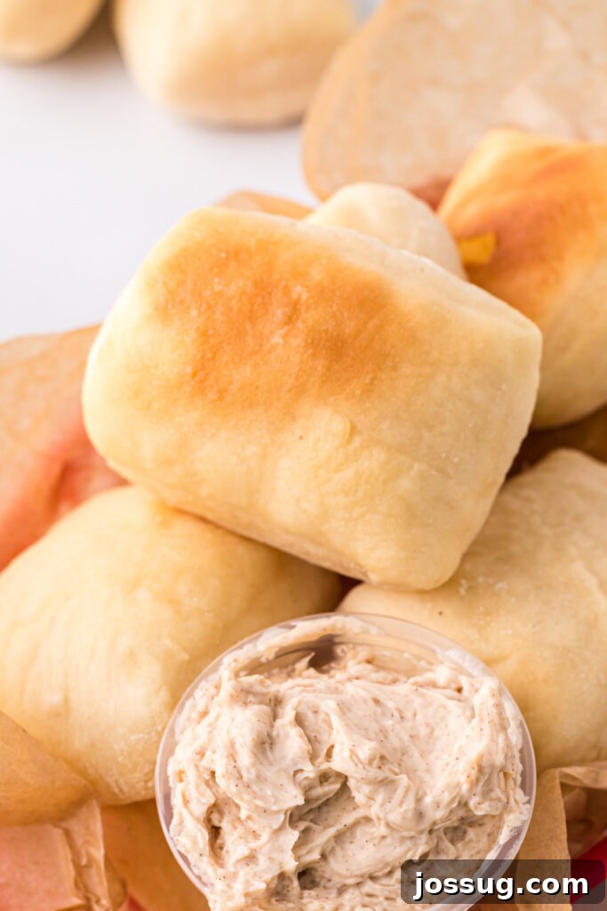 closeup of roll in basket