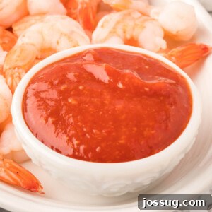 homemade shrimp cocktail sauce in white bowl