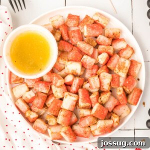 air fryer crab bites on plate