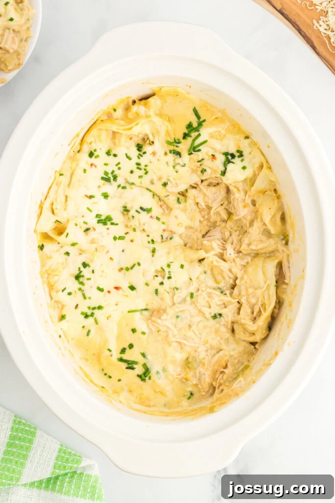 Creamy Dreamy Crockpot Chicken Enchiladas 4 Creamy chicken enchiladas cooking in a crock pot