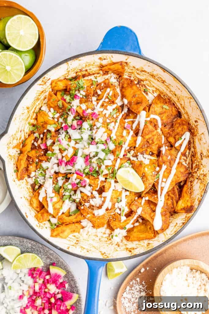 Decadent Mole Chilaquiles 8 To serve, top with optional toppings.