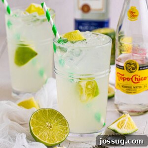 ranch water cocktail on table
