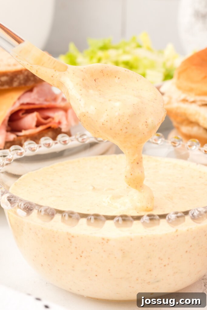 spoon scooping big mac sauce from bowl