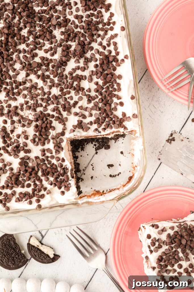 Chocolate Lasagna Delight 4 chocolate lasagna lush in pan
