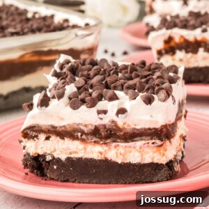 slice of chocolate lasagna lush