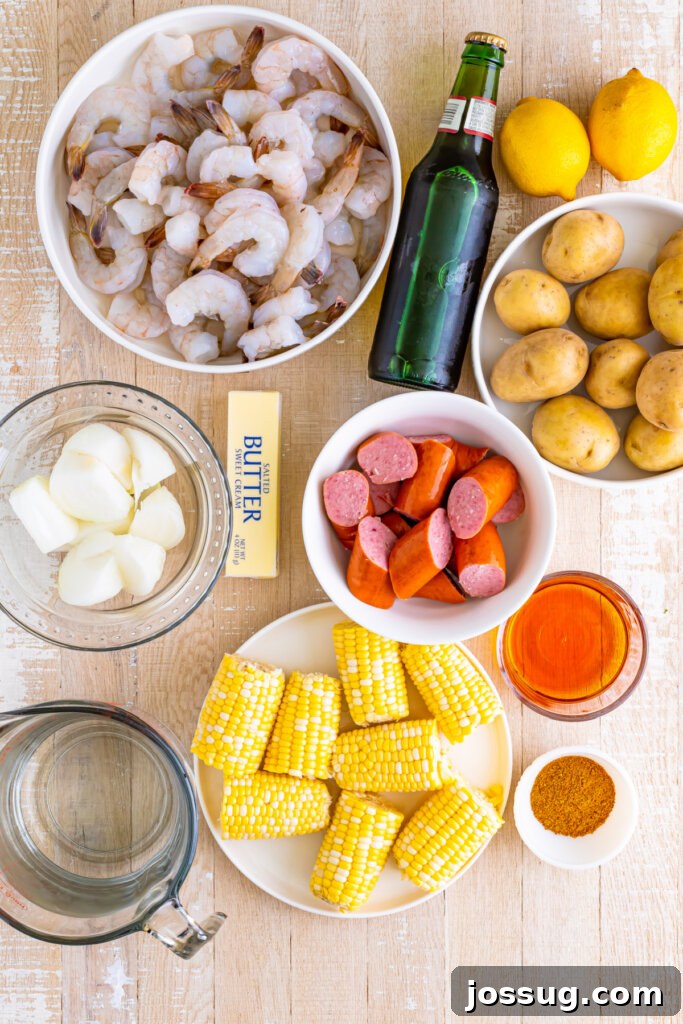 ingredients to make a low country boil