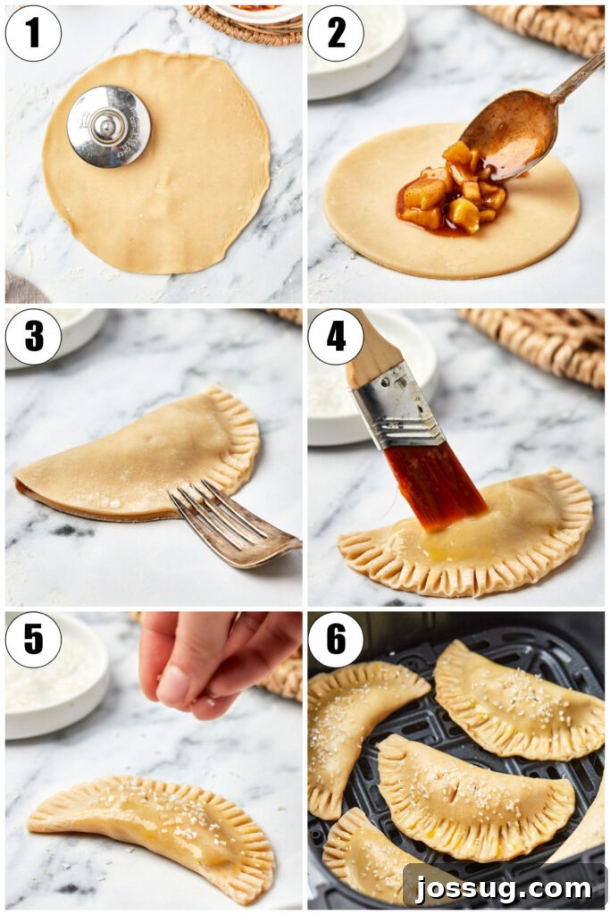Golden Air Fryer Apple Hand Pies 4 how to make apple hand pies