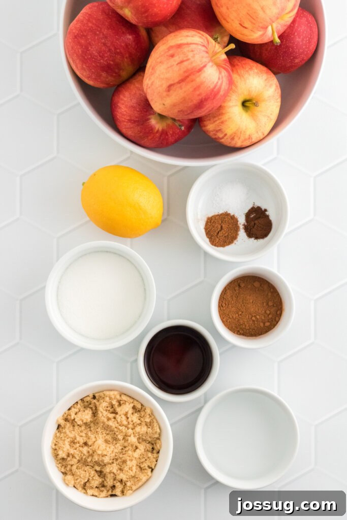 ingredients to make apple butter
