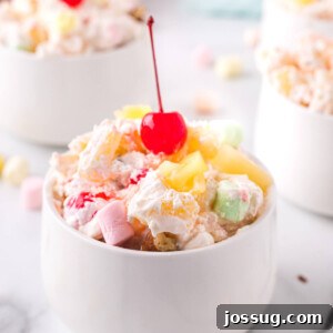 closeup creamy pineapple fluff