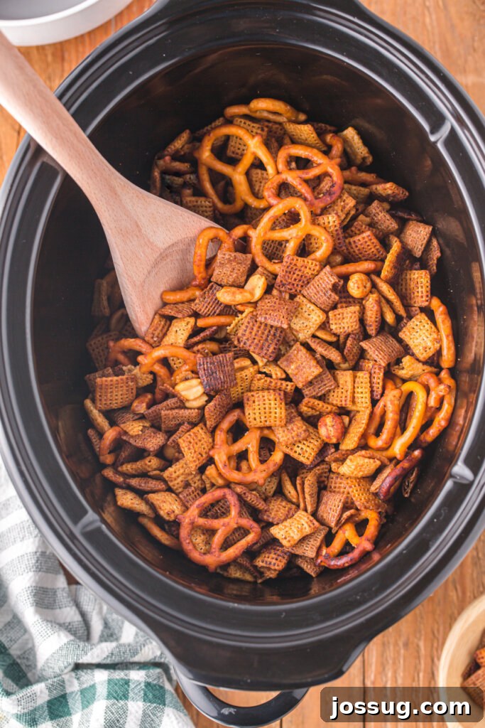 chex mix in slow cooker