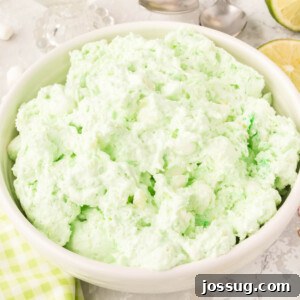 lime fluff salad in bowl