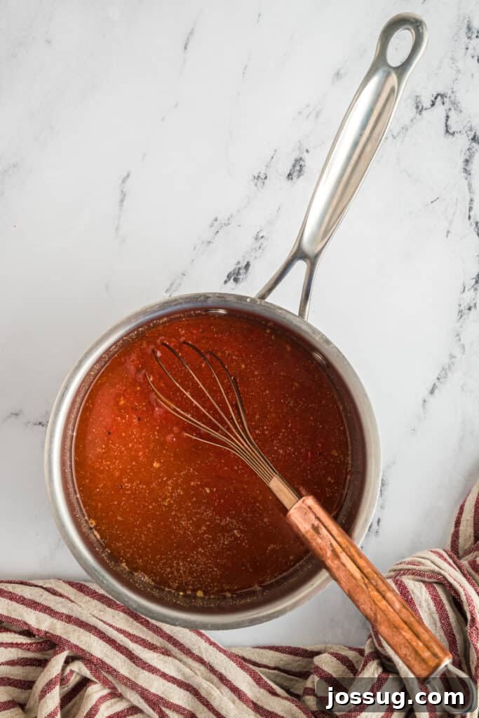 Homemade Arby's Sauce 6 Heat over medium, whisking frequently until the sugar has dissolved and the sauce is just starting to simmer.