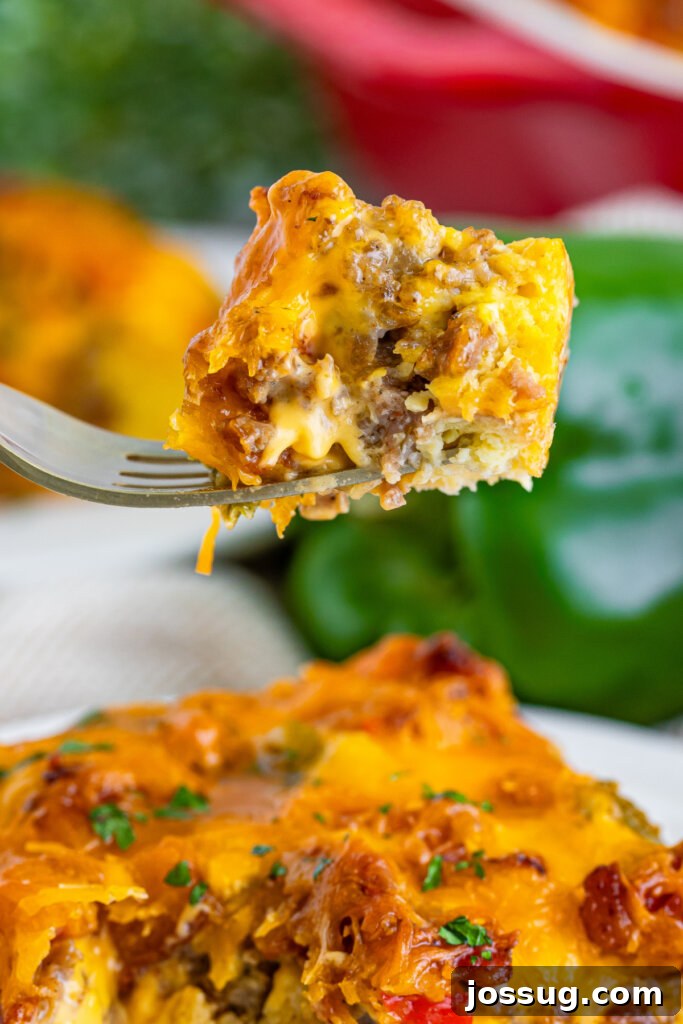 Make-Ahead Christmas Morning Strata 5 bite of overnight breakfast casserole