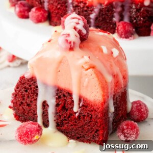 Holiday Red Velvet Flan Delight 7 slice of red velvet flan holiday cake on plate