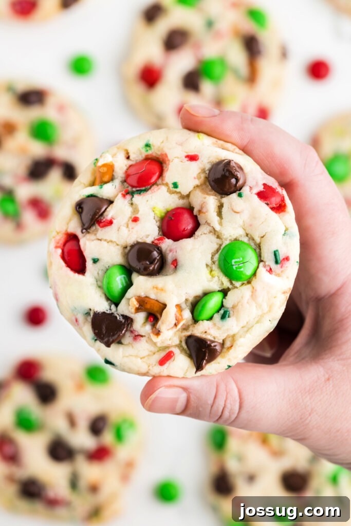 Festive Cookie Stacks 2 Hand holding a loaded Christmas cookie