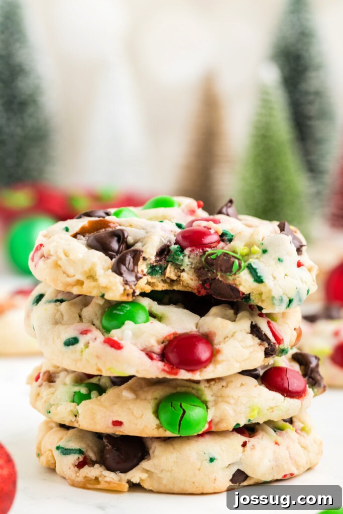 Festive Cookie Stacks 5 Stacked Loaded Christmas Cookies