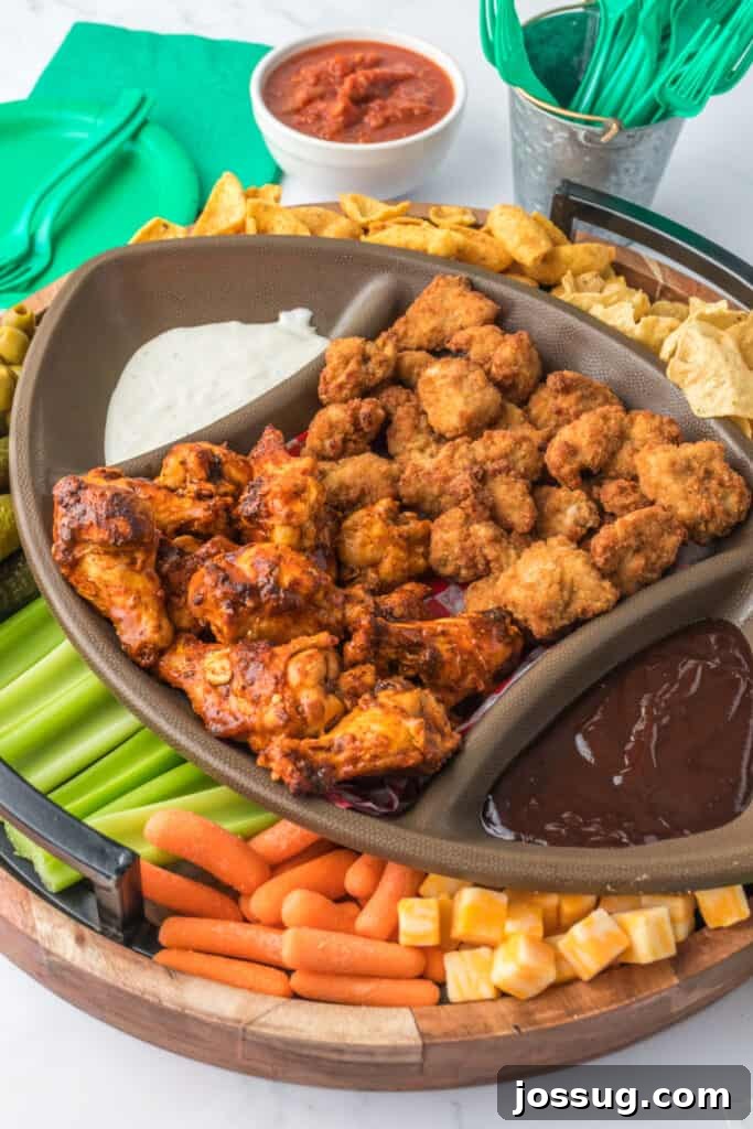 football charcuterie board ready for game day