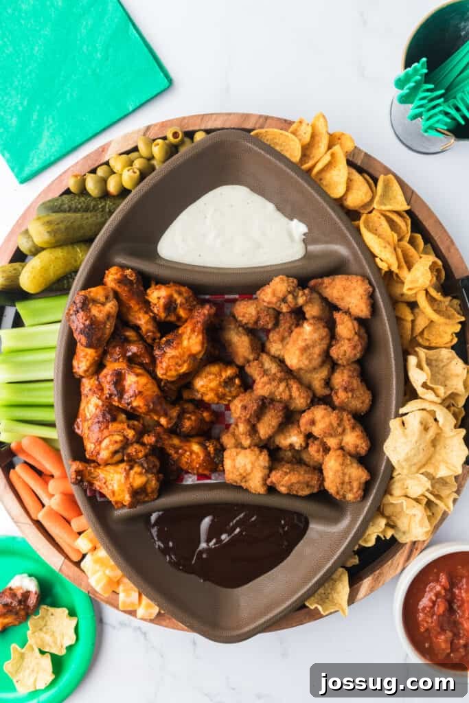 looking down on game days snacks