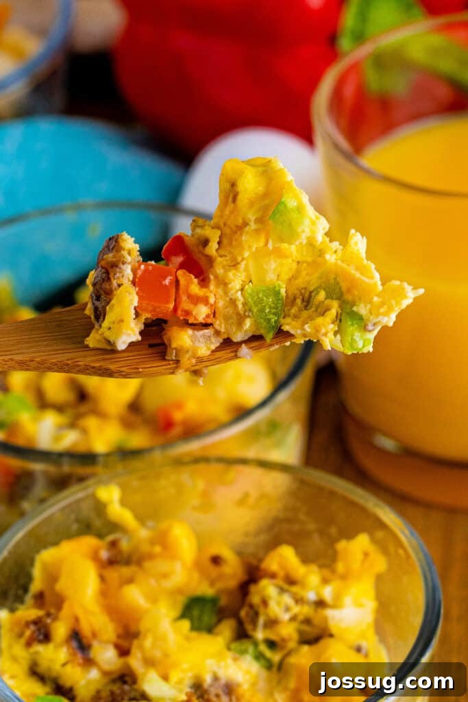 The Instant Egg Dupe 4 a single bite of just crack an egg on a fork, showing the cooked ingredients