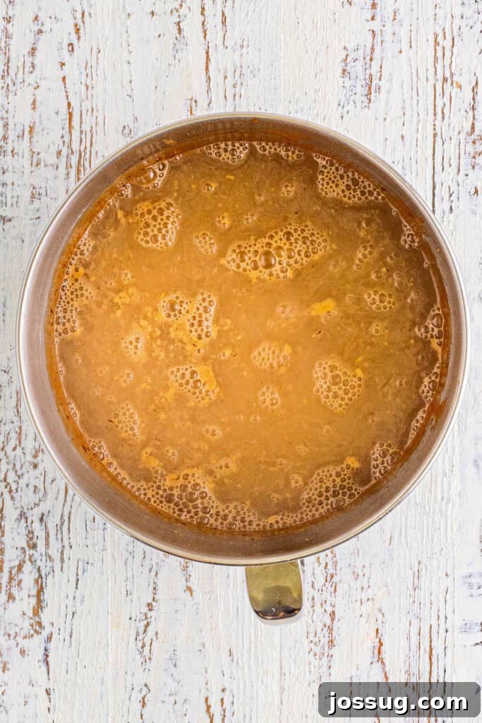 Chocolate Coconut Pecan Delight 11 Pour in the boiling water and whisk or stir to combine.