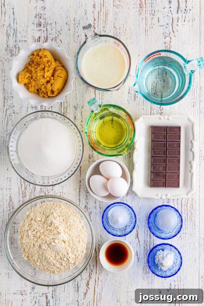 Chocolate Coconut Pecan Delight 4 ingredients to make german chocolate cake