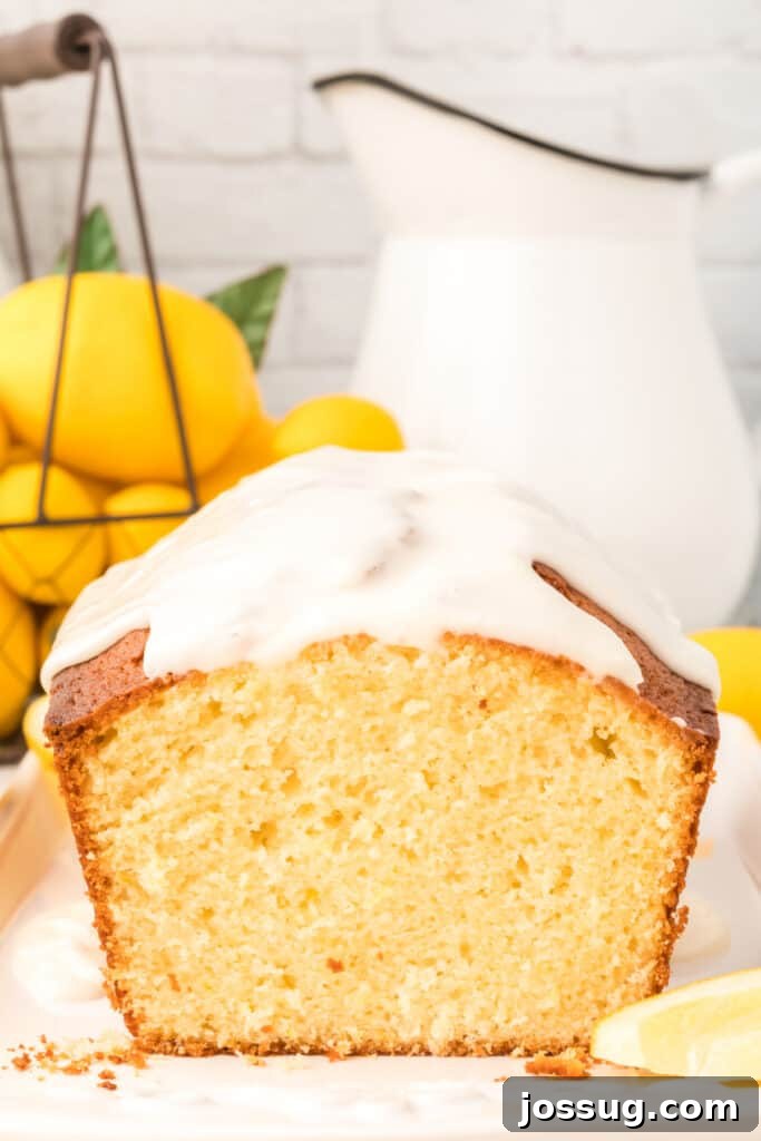 Signature Lemon Loaf 2 copycat starbucks lemon loaf on plate, freshly baked and glazed