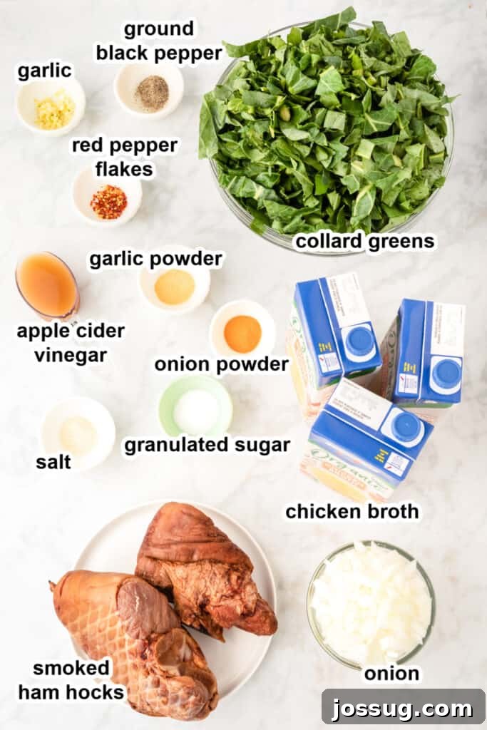 Soulful Southern Greens 3 ingredients to make southern collard greens