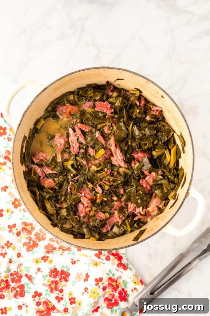 Soulful Southern Greens 10 Discard bones and serve immediately.