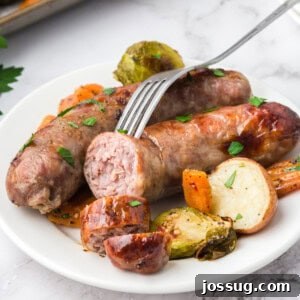 Roasted Sausage and Veggie Medley 7 sausage and veggies on plate