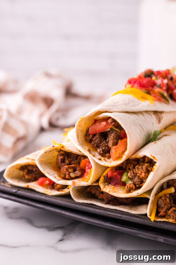 roller up mexi-melts on platter