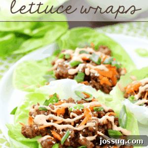 Savory Asian Pork Lettuce Cups 11 Asian Pork Lettuce Wraps on a white plate, ready to be served.