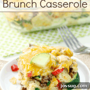 Overnight Italian Brunch Casserole on a white plate.