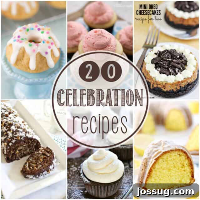 Elevate Your Celebrations: 20 Festive Recipes 2 A vibrant collage of 20 delicious celebration recipes, including cakes, cookies, and various party treats, inviting readers to celebrate a blog anniversary and a cash giveaway.