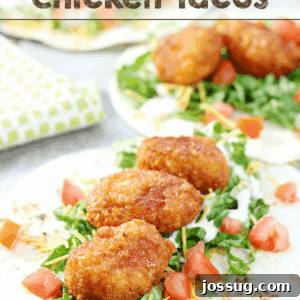 Ranch Honey BBQ Chicken Tacos with fresh vegetables.