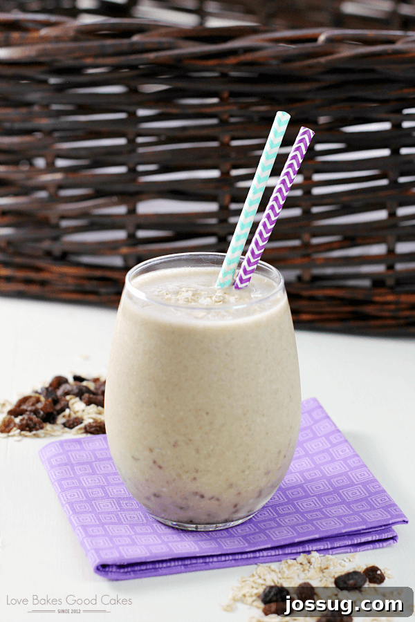 Banana Bread in a Glass 3 A close-up of the Banana Bread Smoothie, showcasing its rich texture and inviting appearance.