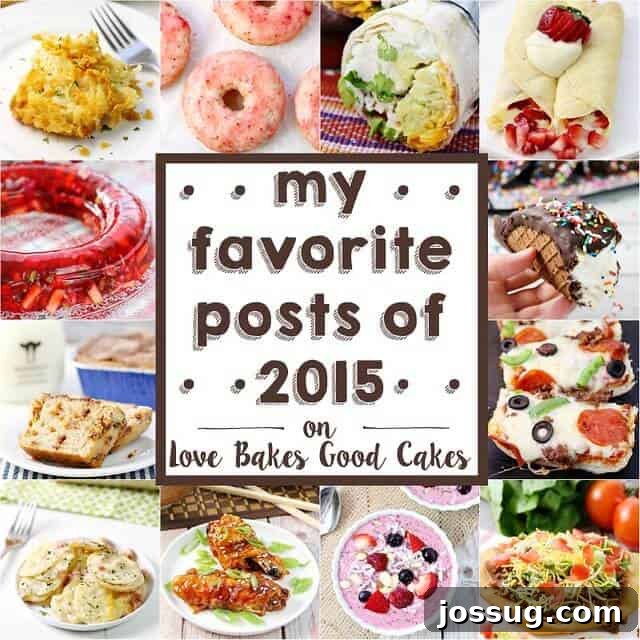 2015 Highlights: My Favorite Posts 2 A vibrant collage showcasing 12 delicious dishes, representing the best recipes from 2015. Each photo is a thumbnail of a favorite recipe.