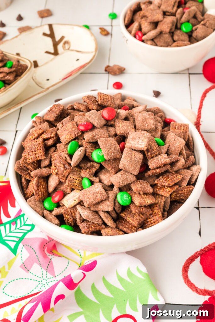 Festive Reindeer Fuel 2 reindeer chow in festive table setting