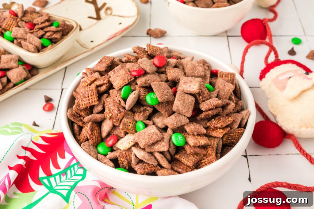 Festive Reindeer Fuel 6 bowl filled with reindeer chow