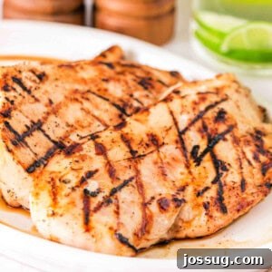 Square close-up of juicy grilled Margarita chicken breasts with lime drink