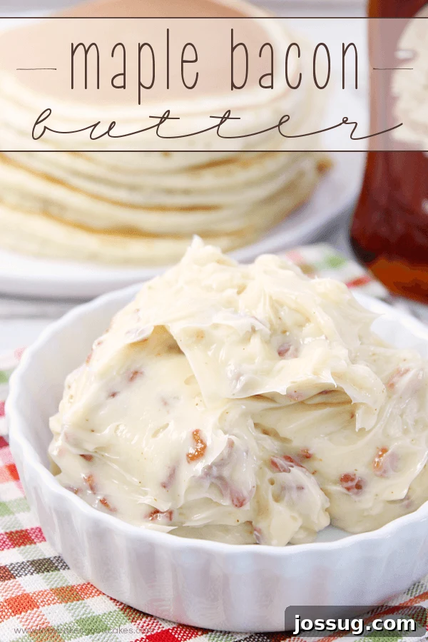 Smoky Sweet Maple Bacon Butter 2 A creamy bowl of homemade maple bacon butter, ready to spread on breakfast favorites.