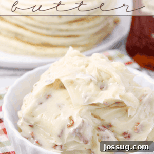 Maple Bacon Butter in a white bowl.
