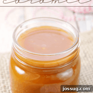 Salted Caramel in a glass jar close up.