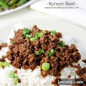 Close-up of Korean Beef ingredients, ready to cook.
