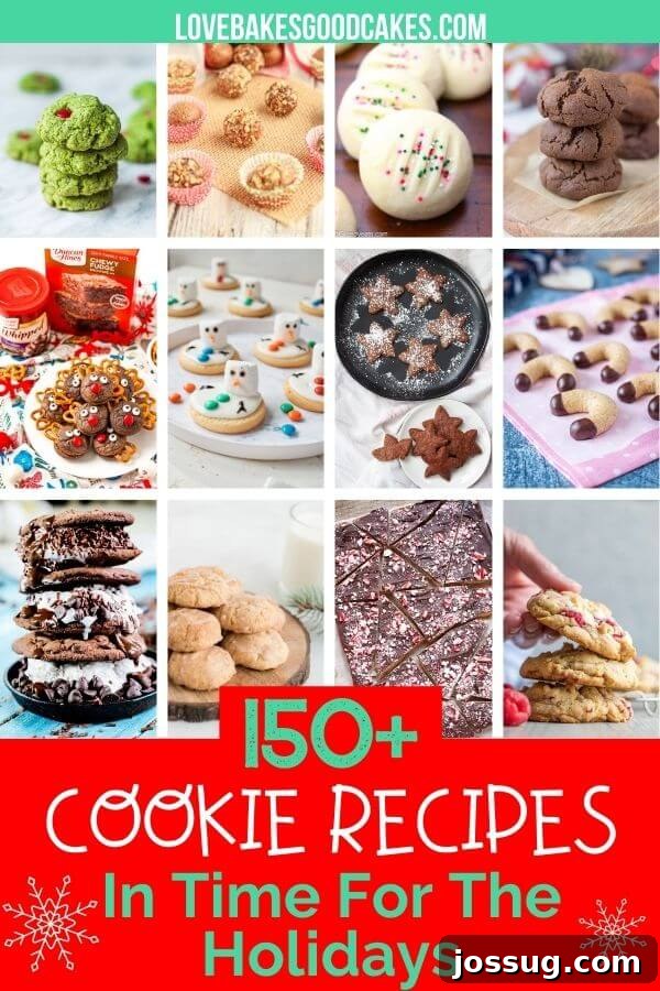 Bake Your Best Holidays: 150+ Cookie Recipes 2 A vibrant collage showcasing a variety of over 150 festive holiday cookie recipes, perfect for trays, gift-giving, and sharing joy.