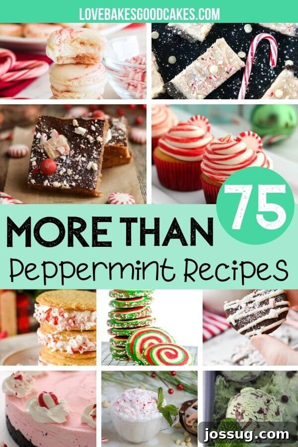 A vibrant collage showcasing a variety of peppermint desserts and drinks, inviting viewers to explore festive holiday treats.
