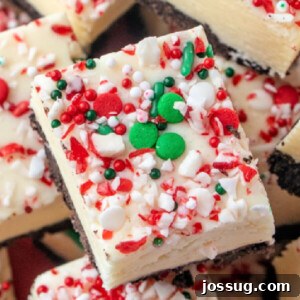 White Chocolate Peppermint Fudge