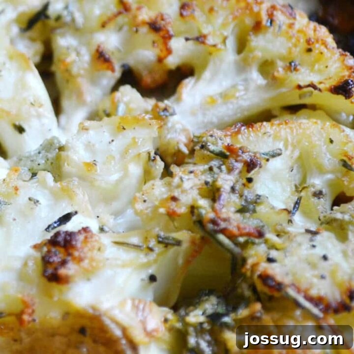 Roasted Cauliflower with Rosemary & Parmesan (Sweet & Savory)