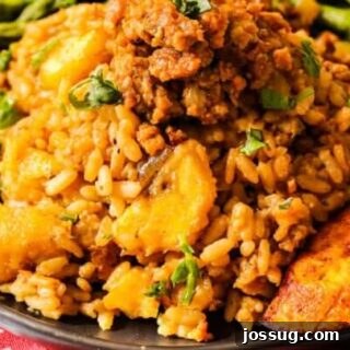Chorizo Risotto with Sweet Plantains