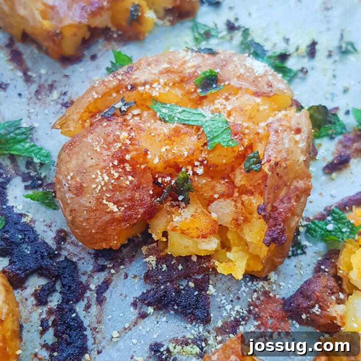 CRISPY SMASHED POTATOES with Tandoori Spice